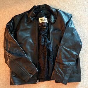 Wilson’s M. Julian Men's Black Leather Bomber Motorcycle Jacket